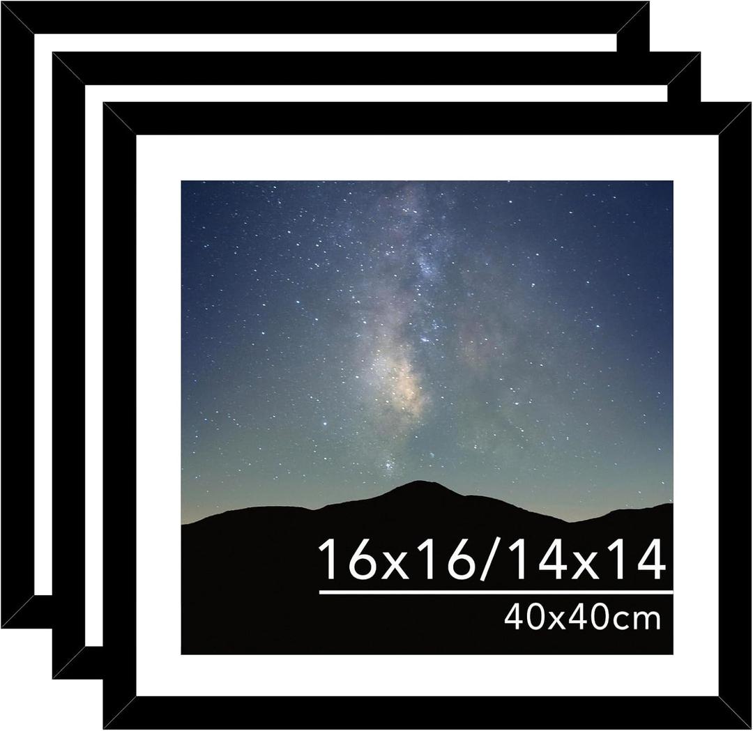 JCJMY Picture Frame Black 40 x 40cm Diamond Art Painting, Black
