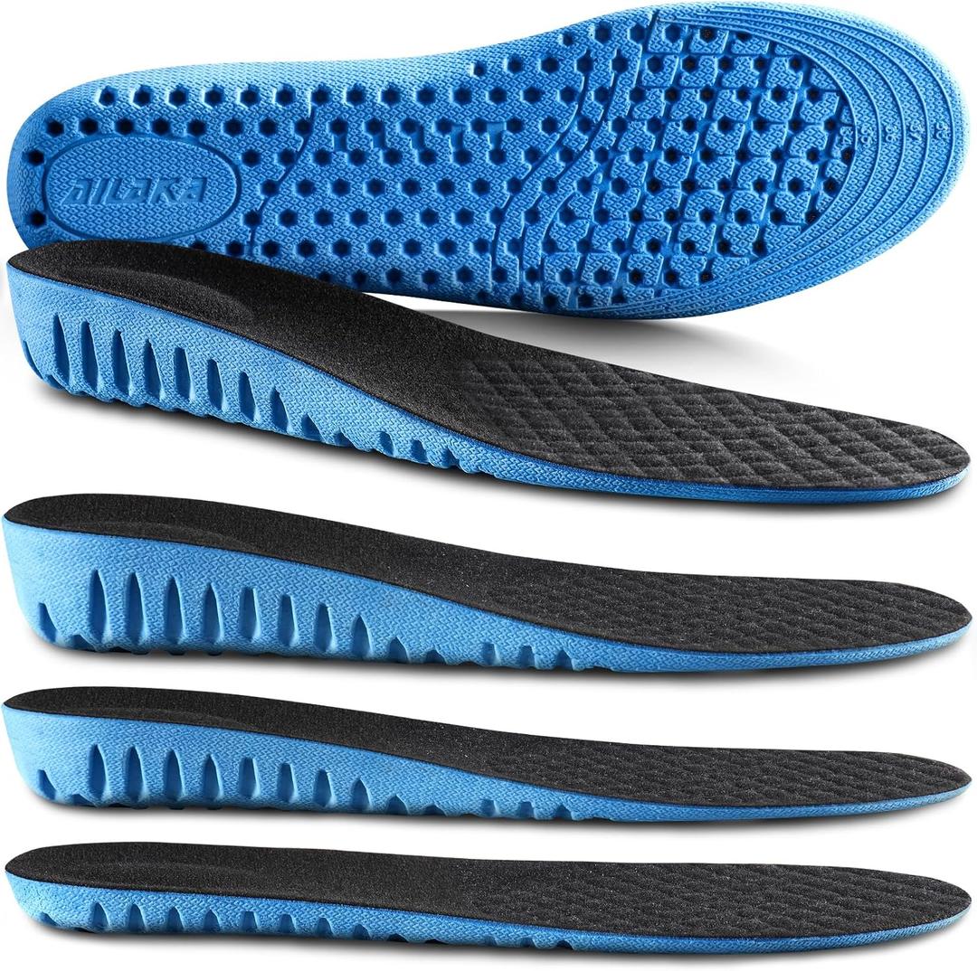 Ailaka Height Increase Insoles for Men Women, Honeycomb Shock Absorbing Cushion Shoe Height Insoles Men Women, Replacement Sports Shoe Inserts, Size: Men 6.5-10 M/Women 8-11.5 M