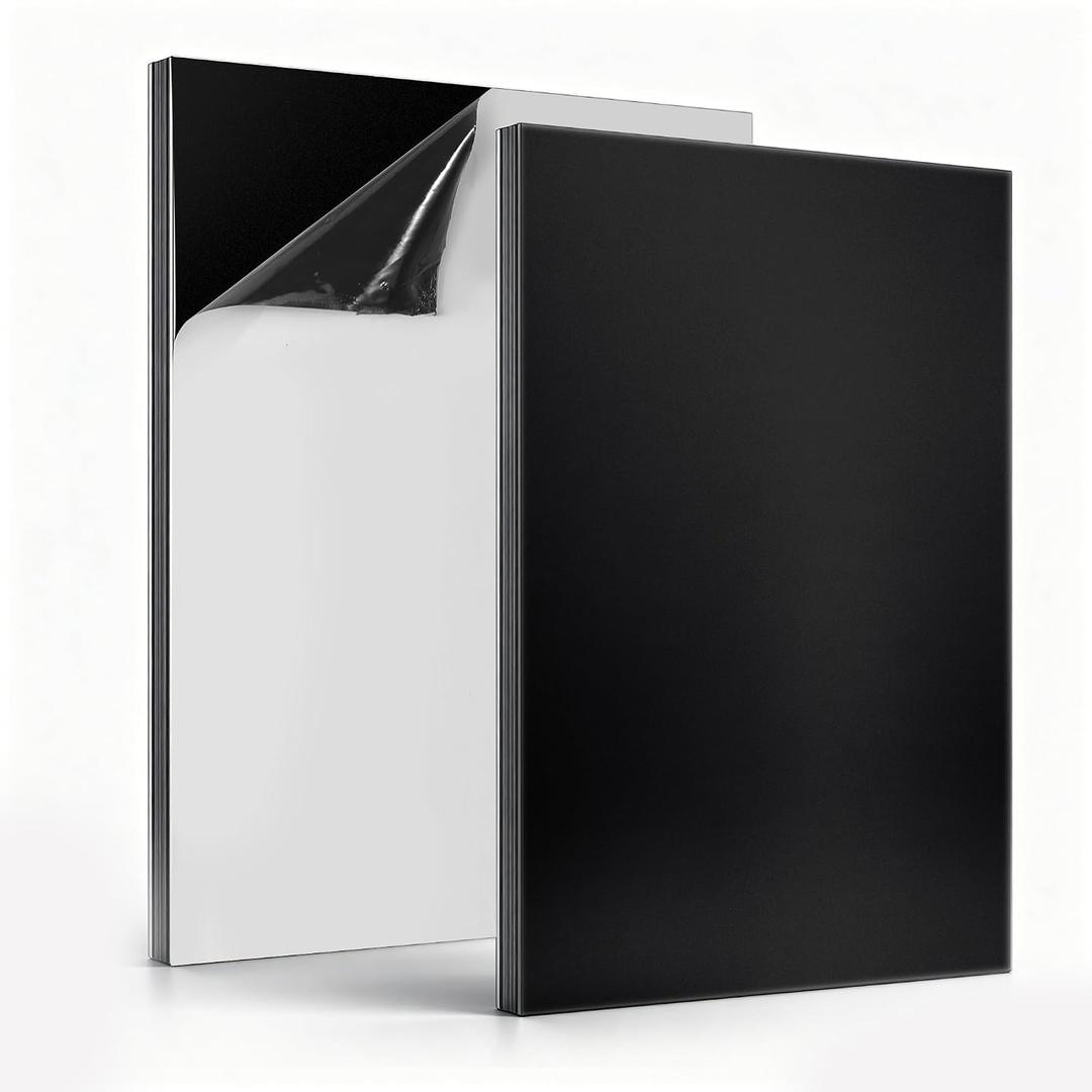2Pcs Aluminum Composite Panel 5/32" Thicker Brushed Black Sheet 36" x24“