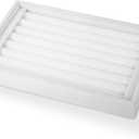 Velvet 7 Slots Ring Earrings Trays Showcase Display Jewelry Organizer (White)