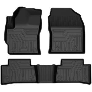 T TGBROS Compatible with 2022 2023 2024 2025 Toyota Corolla Cross Floor Mats Accessories All Weather Protection TPE 2 Rows Floor Liners Set Non-Slip Black (Not for Toyota Corolla)