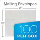 Quality Park Tyvek Envelopes, 100 Pack, Large 10 x 13 Mailers, 2 Inch Expansion, Rip, Puncture & Water Resistant Self Sealing Mailing Bags for Lightweight Shipping, White