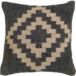 Kilim Pillow Cover Vintage Square Cushion Handwoven Pillow Case Ethnic Pillow Cover 18 X 18 Indian Jute Decorative Pillow Home Decor Pillows (Pattern 2)