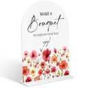 2 x Acrylic Wedding Signs Make a Bouquet Sign for Ceremony and Reception, 6x8" Arch Acrylic Table Decor, Flower Bar Supplies, Love In Bloom Decorations for Baby Shower Bridal Shower Engagement Party