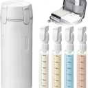 4 in 1 travel bottle,Travel Bottles for Toiletries,Refillable, Leak Proof and Portable,Suitable for Storing Shampoo, Shower Gel, Laundry Detergent, Suitable for Travel, Camping and Gym (Gray)