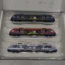 OTONOPI Toy Train Set High Speed Locomotive Engine Die Cast Model Car Sliding Linked Subway Bullet Train Set for Kids Pack of 3