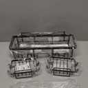 Veken Shower Caddy 6-Pack,Advanced Rustproof Design, No Drilling Adhesive Shelves, Rack with Soap Holder, Large Capacity Bathroom Organizers and Storage, Wall-Mounted Kitchen & Home Decor (6-Piece Set for Master Bathroom(Rustproof Upgrade), Black)