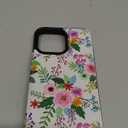 HAOPINSH for iPhone 16 Pro Max Wallet Case with Card Holder, Colorful Florals Pattern Back Flip Folio PU Leather Kickstand Card Slots Case for Women Girls, Double Magnetic Clasp Shockproof 6.9"