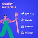 Max Extra-Soft Toothbrush for Adults Sensitive Gums  Gentle Bristles, Wide Angled Head for Back Teeth, Ergonomic Non-Slip Grip, BPA-Free Handle, Individually Wrapped, 4-Pack(Blush Pink)