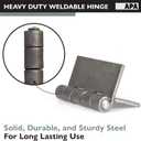 Ilyapa Heavy Duty 4x4 Weldable Gate Hinge - Pack of 2 Butt Hinges, for Heavy Gate Doors, Weld On Door Hinge Durable Weld On Hinges