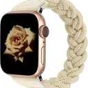 Wearlizer Stretchy Braided Band Compatible with Apple Watch Bands Women 38mm 40mm 41mm 42mm 44mm 45mm 46mm 49mm Slim Elastic Solo Loop Strap Woven for iWatch Series 11 10 9 8 7 6 5 4 3 SE/Ultra 3 2 1