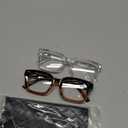 ZXYOO 2 Pack Oversize Square Design Reading Glasses for Women, Blue Light Blocking Reader