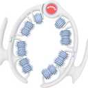 Cellulite Massage Tool Muscle Roller - Deep Fascia Massager & Dimpled Skin Remover for Legs, Thighs & Buttocks - Anti-Cellulite Roller, Smooth Skin, Pain Reliefs (Blue) (8 Wheel -White Blue)