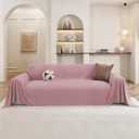 Couch Cover for Dogs, 78"x150", Washable Sofa Covers for 3 Cushion Couch, Couch Covers for Sectional Sofa L Shape, Soft Pet Couch Cover, Sofa Slipcovers Living Room, Pink