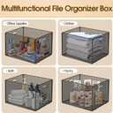 MaxGear Hanging File Organizer Box, Metal Mesh File Folder Storage Box for Letter Legal Size, Black Filing Box for Hanging File Folders, Hanging Folder Organizer for Desk, Office, School, Home