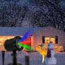 Christmas Projector Lights Outdoor, 3 Color Laser Light Projector,Waterproof Firefly Lights Show with Remote Control for Christmas, Home Decor,Christmas Gift, Wedding, Party, Garden (Black)