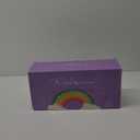 Decorably Pastel Rainbow Bookends for Kids - 1 Set Non-Skid Wooden Rainbow Book Ends for Baby's Nursery, Classroom