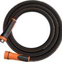 Giraffe Tools Garden Hose 5/8", Water Hose Heavy Duty, Flexible, Lightweight Hybrid Hose with Swivel Handle, 15ft Male to Female Fittings, Burst 600 PSI, Short Leader Hose