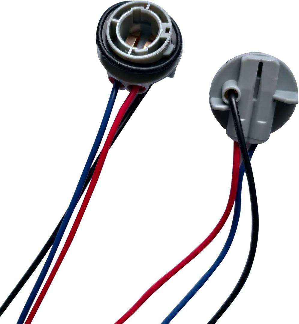 2PCS 1157 LED Bulb Sockets Plug, Plastic Waterproof Turn Signal Brake Light Socket, Tail Light Wiring Harness Plug Connector, Universal Car Accessories for Most Cars, Trucks, SUVs