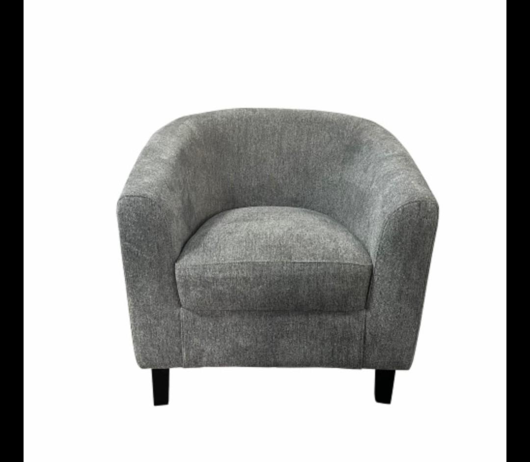 Sitswell Jada Upholstered Accent Chair in Grey