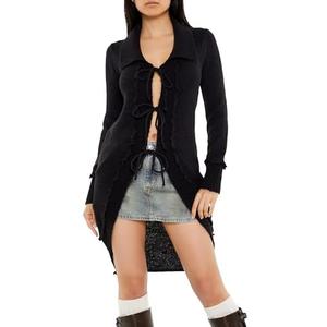 Forever 21 Womens Tie-Front Longline Cardigan Sweater XS
