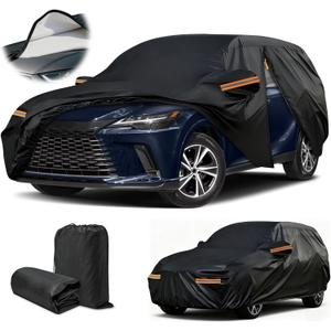 Car Cover for Lexus RX350/350 F Sport/350L/450h/RX 450hL/450h F Sport/350h/450h+,Thickened Cover for Lexus 2010-2015,Custom Fit Snow Hail Dust Sun Protection SUV Cover,Winter Outdoor Cover&Door Zipper
