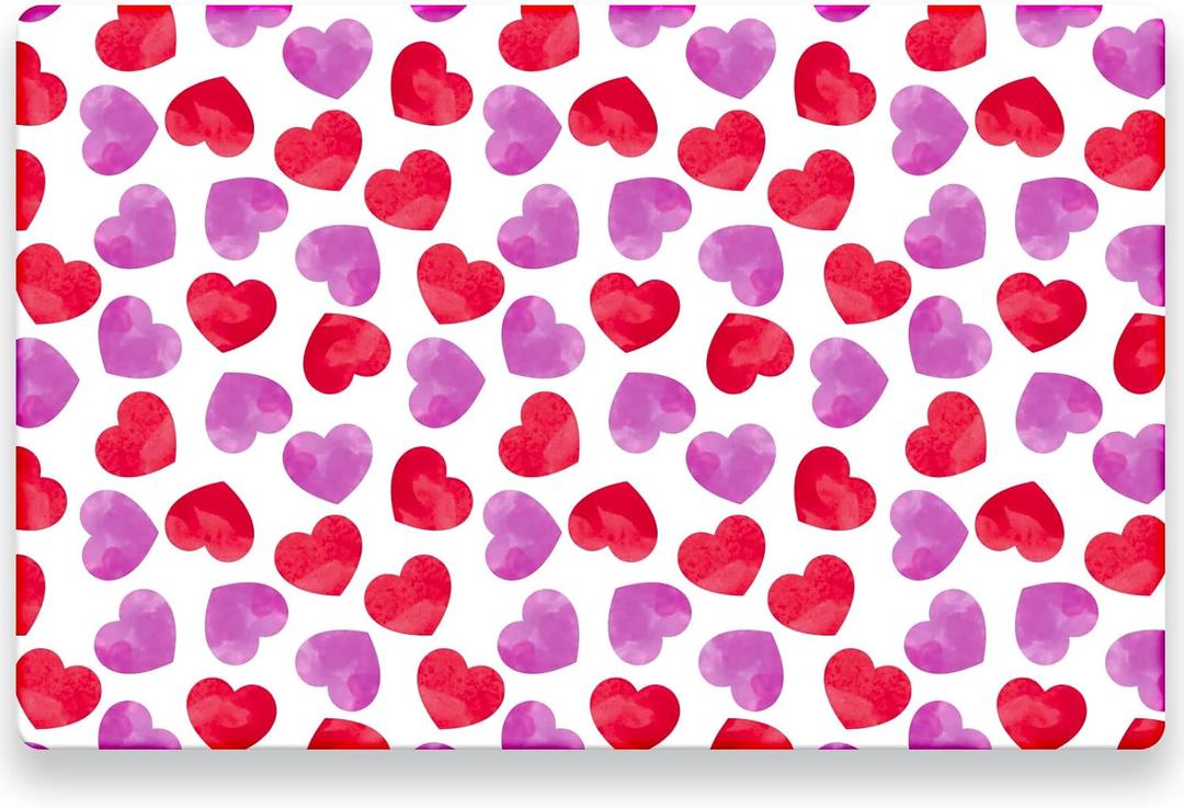 WRAPAHOLIC 50 Sheets Valentines Day Paper Place Mats - 11 x 17 Inch Disposable Placemat Love Heart Decorative Paper Table Mats for Dinner Table Setting Holiday Party Supplies