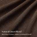 Chocolate Brown Pinch Pleat Linen Curtain 120 Inches Long for Living Room 100% Blackout Vintage Rustic Farmhouse Curtain Burlap Textured Extra Long Pinch Pleated Drape for Dining Room Bedroom 50x120