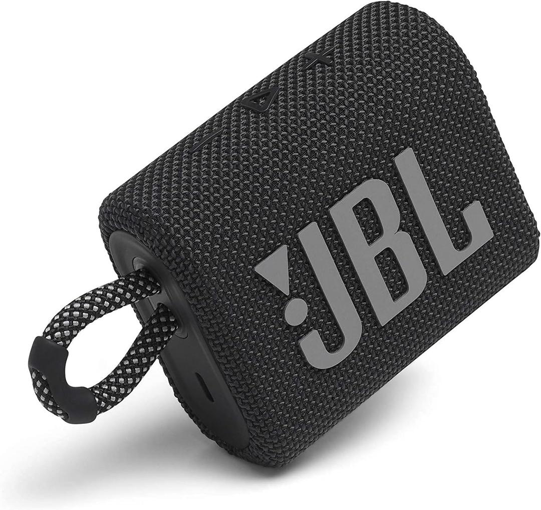JBL - GO3 Portable Waterproof Wireless Speaker - Black 