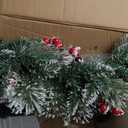 Nearly Natural 5ft. Holiday Decorated Lamp Post with Artificial Christmas Greenery, Berries and 30 LED Lights Indoor Outdoor Patio Porch Decor