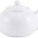 RSVP International Stoneware Teapot Collection, Microwave and Dishwasher Safe, 16 oz, White