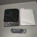 ORTIGIA 3 in 1 Waterproof Shower Curtain and Clear PEVA Liner Set with 12 Double Sided Metal Shower Curtain Hooks, Black Misty Forest Tree Soft Fabric Shower Curtain for Bathroom - 72 Wx72 L