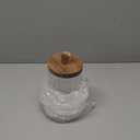 Glass Food Storage Jars with Handles Wood Lid, 25 oz Glass Kitchen Canisters for Coffee, Tea, Cereal, Spice and Canning, Mason Jars, Cute Jar