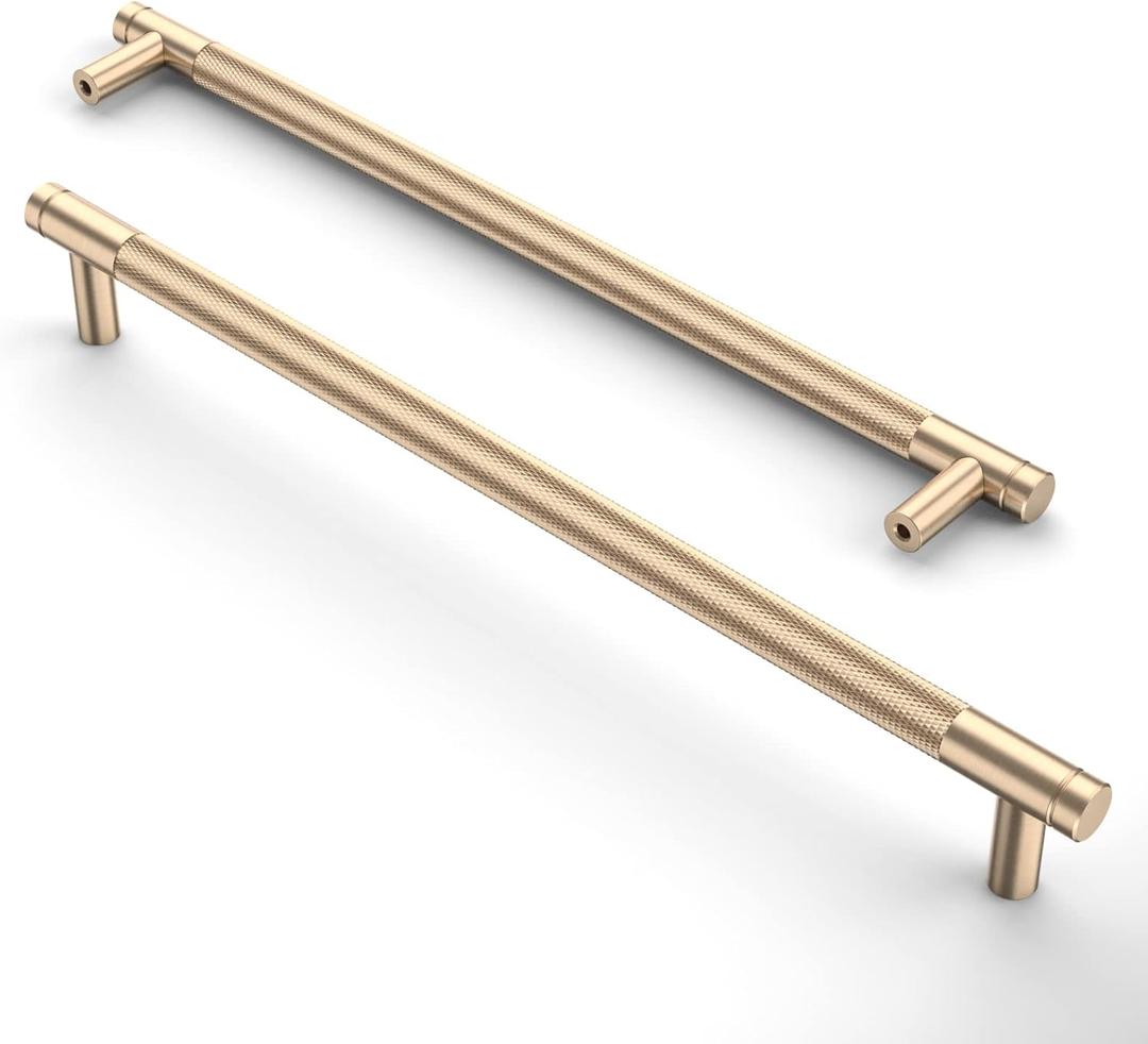 Asidrama 10 Pack 12.6 Inch(320mm) Gold Kitchen Cabinet Handles, Cabinet Pulls Kitchen Cabinet Hardware for Cupboard Drawer Pulls