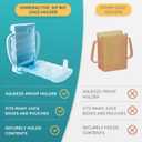 Dinneractive Sip Wiz - Baby Pouch Holder No Squeeze Pouch Food Pouches & Juice Box Holder - Anti-Squeeze Yogurt Pouch Reusable Toddler Essentials (Single Blue)