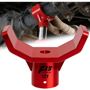 Bottle Jack Adapter for 12t Jack - Safe Steel Lifting Saddle for 3 Inch and 4 Inch Round & Square Axle Tube, Fits 1.65 Inch or Smaller Diameter Accessories (Red)