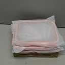 Wedama TSA Approved Toiletry Bag, 3 Pack Clear Makeup Bags with Handles, Quart Size Clear Toiletry Bags, PVC Cosmetic Bags for Women and Men, Carry on Airport Airline Comp (Pink, 3 Pack, Medium)