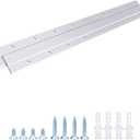 French Cleat Picture Hanger, Aluminum Z Hanger Interlocking Wall Mounting Bracket Hardware Kit Z Clips for Hanging Wall Painting, Mirrors, Panels, Artwork, Cabinet, Whiteboard (18 inch-1 Pair)