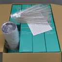 16 Pack Sublimation Tumblers Straight Skinny Tumbler Blanks Bulk 20oz for Heat Transfer, Individual Gift Boxed, Double Wall Insulated Tumbler with Shrink Wrap & Straws