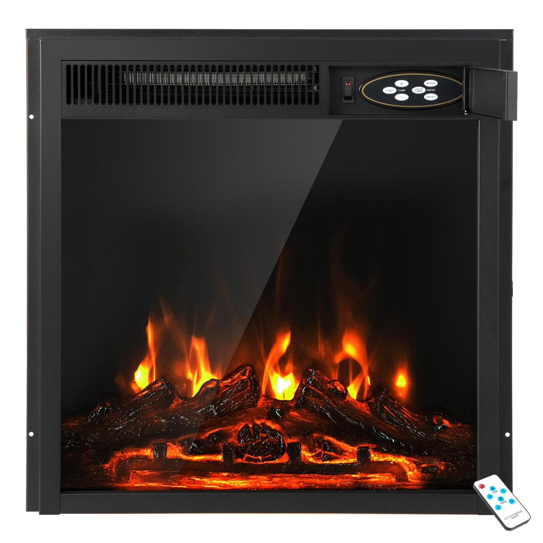 Giantex 22,5'  Electric Fireplace Insert, 5100 BTU Recessed Freestanding Fireplace w/7-Level Flame Effect & Overheat Protection, 750W/1500W