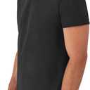 Hanes Mens Cotton, Moisture-wicking Crew Tee Undershirts, Multi-packs T-Shirt, Black - 7 Pack, Large US