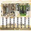 Taobary 8 Pcs 6.6 ft Valentine Bow Garland, Satin Ribbon Bow Banner Coquette Hanging Ornament for Photo Wall Backdrop Birthday Party Wedding Bridal Baby Shower Decorations(Black,1 Inch)