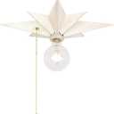 16 inch Flush Mount Ceiling Light with Pull Chain On/Off Switch, White Star Ceiling Light Fixtures, Farmhouse Modern Lighting for Hallway, Entryway, Porch, Study, Bedroom, Stair, Kitchen, Bathroom