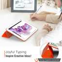 MoKo Case Fit 2018/2017 iPad 9.7 5th/6th Generation, Slim Lightweight Smart Shell Stand Cover with Translucent Frosted Back Protector Fit iPad 9.7 2018/2017, Auto Wake/Sleep, Orange