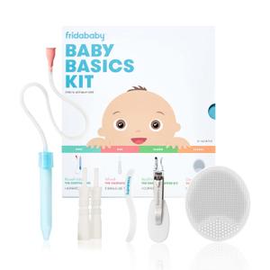 Frida Baby Basics Kit, Baby Essentials Kit Includes Nasal Aspirator Snotsucker, NailFrida Nail Files, Windi Gas Relief, DermaFrida Bath Brush + Silicone Carry Case (1 Count (Pack of 1))
