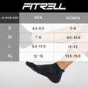 FITRELL 6 Pack Men's Athletic Running Ankle Socks Low Cut Cushioned Wicking Anti-Blister Breathable Sport Socks (Black, M)