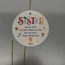 Sister Ornaments 2025 for Christmas Tree Decorations - Xmas Gifts for Sister Bestie Far Away, Soul Sisters Gifts for Women Friends, Double Sided Ceramic Ornament, Cute Sisters are Like Stars Presents, Pack Of 4