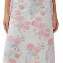 Women Sexy Lace Patchwork Mesh Dress Floral Print Cutout Sweetheart Neck Backless Slit Summer Maxi Dress (L)