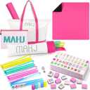 Ceenna Pink American Mahjong Set with Carrying Bag Complete Ma Jong Game, 9.45 x 13.39 inches