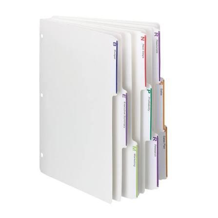 Smead Tree Ring Binder Index Dividers